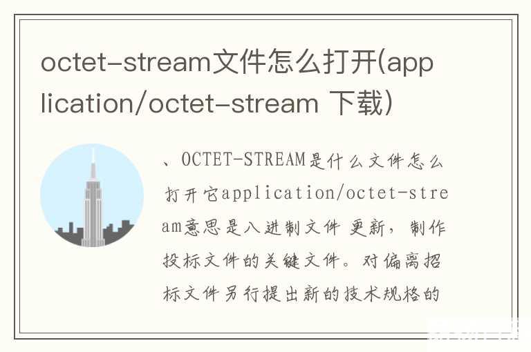 octet-stream文件怎么打开(application/octet-stream  下载)